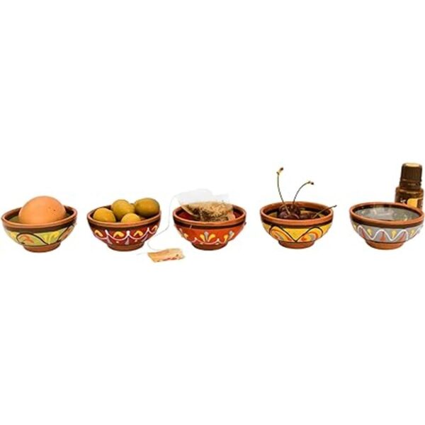 Conjunto de 5 cuencos pequeños de terracota pintados a_6