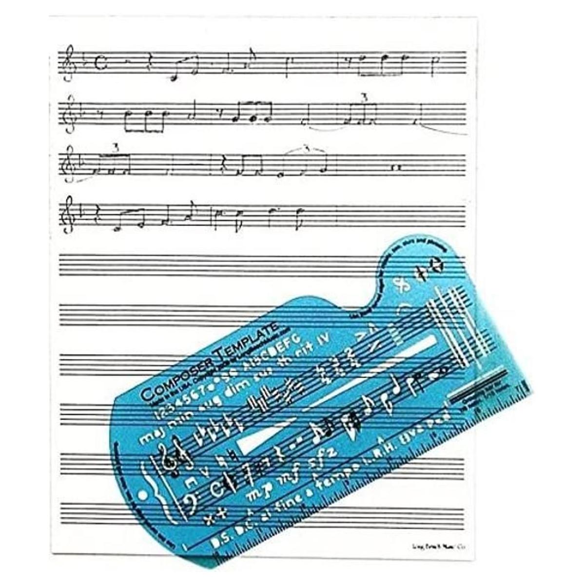 Plantilla para composición de canciones con notas