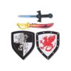 Juego combinado de 4 piezas de espada y escudo de doble_1