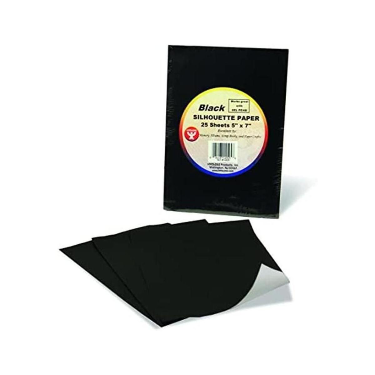 Hygloss 14851 Papel de silueta de 25 hojas color negro