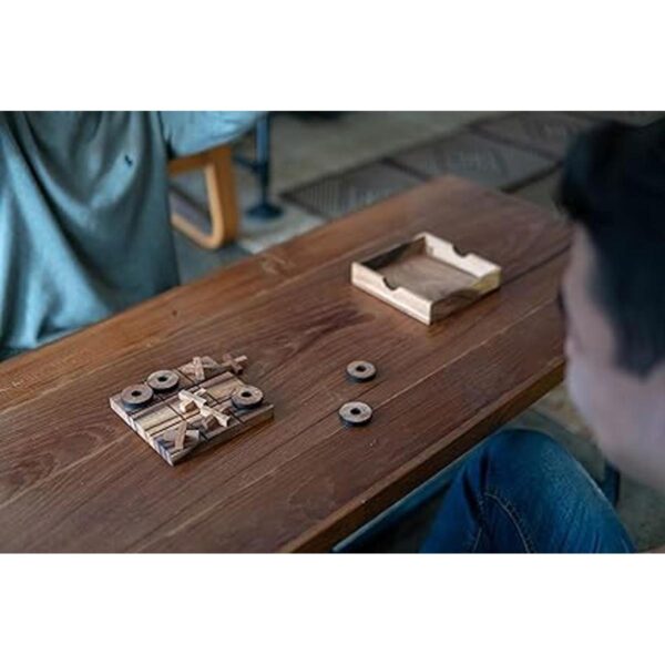 BSIRI Tic Tac Toe Mesa de juego de mesa de madera para_6