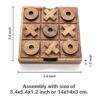 BSIRI Tic Tac Toe Mesa de juego de mesa de madera para_2