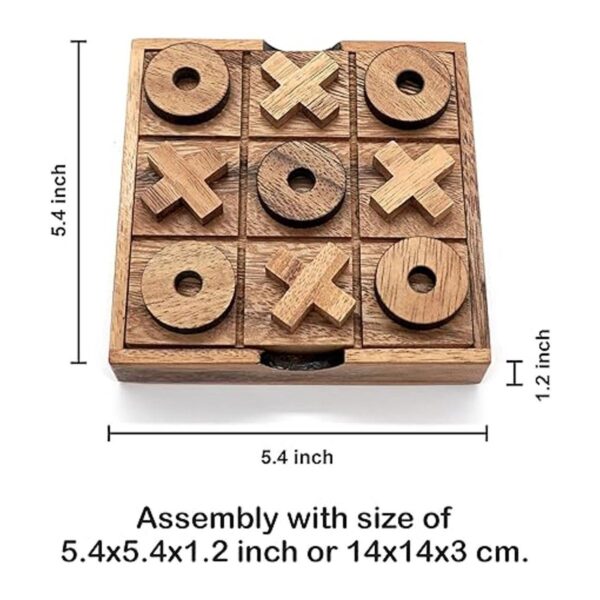 BSIRI Tic Tac Toe Mesa de juego de mesa de madera para_2