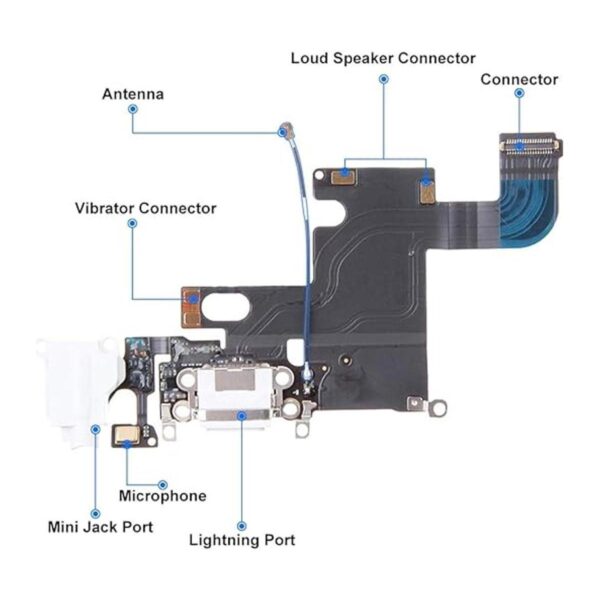 MMOBIEL Conector de base compatible con iPhone 6 2014_2