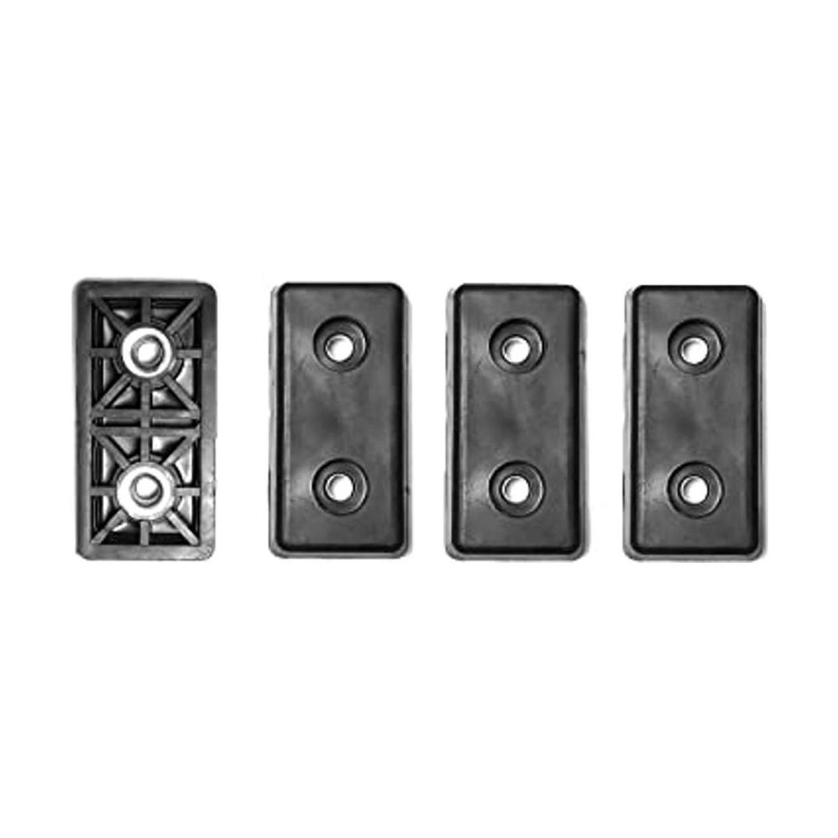 4 Pequeño Pies de goma parachoques rectangular .344 H x