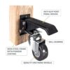 Powertec 17000 Set de ruedas para mesa de trabajo 4