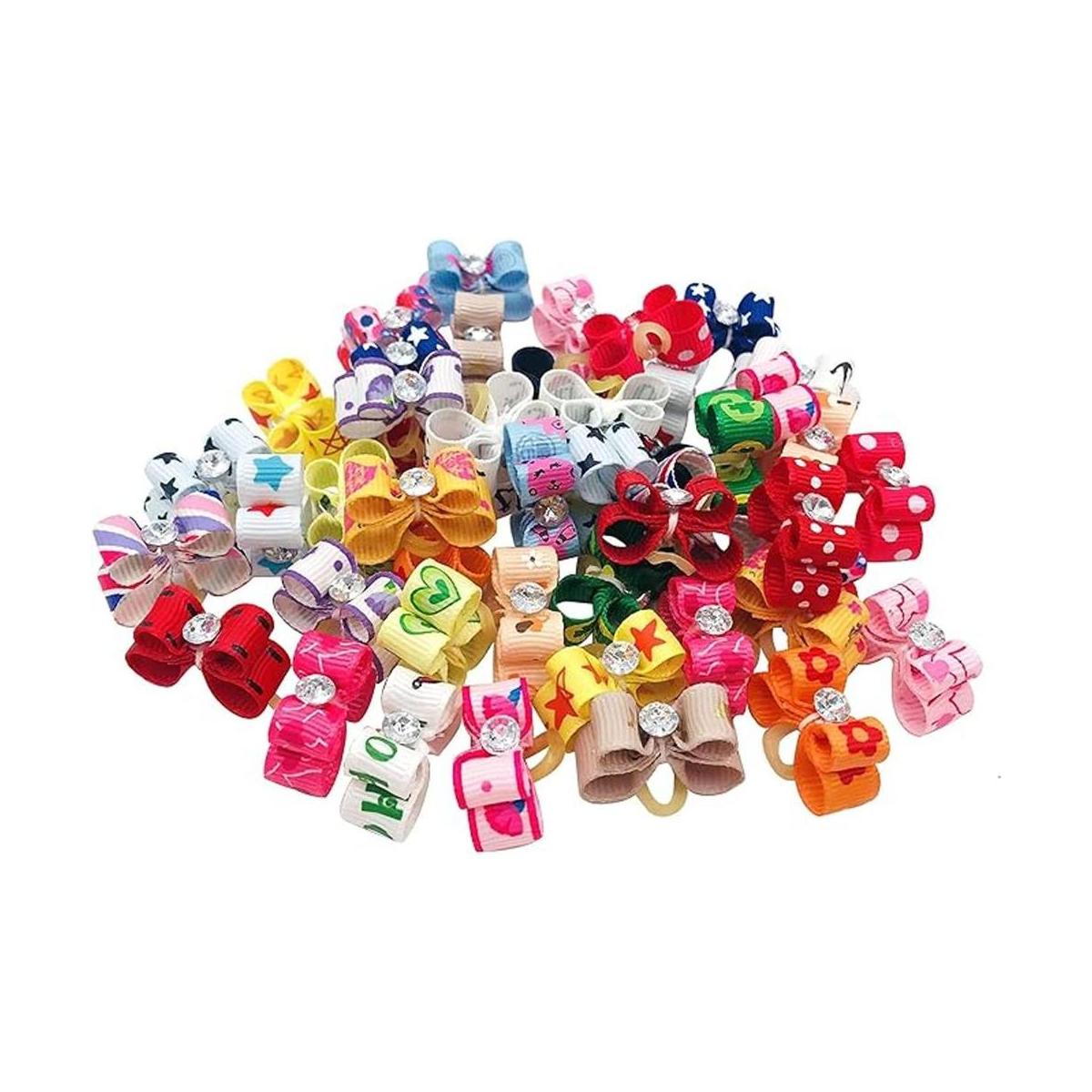 Pet Show Surtido Rhinestone Tiny 10 x 25 mm lazos de pelo