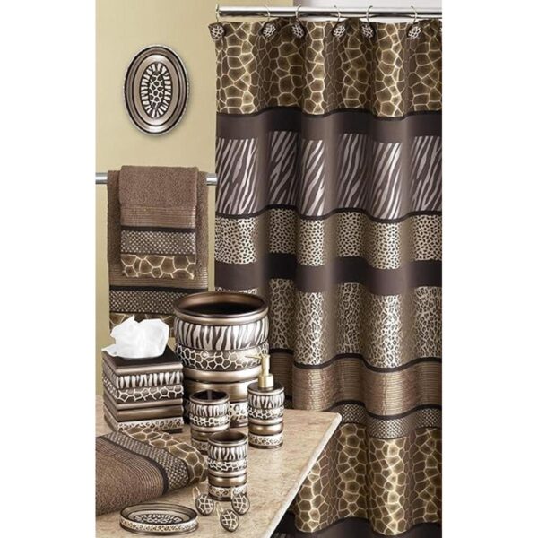 Popular Bath Safari Stripes cesta de residuos chocolate_5