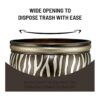 Popular Bath Safari Stripes cesta de residuos chocolate_3