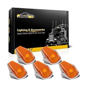 Partsam 5 fundas de luz de marcador de cabina ámbar de_1