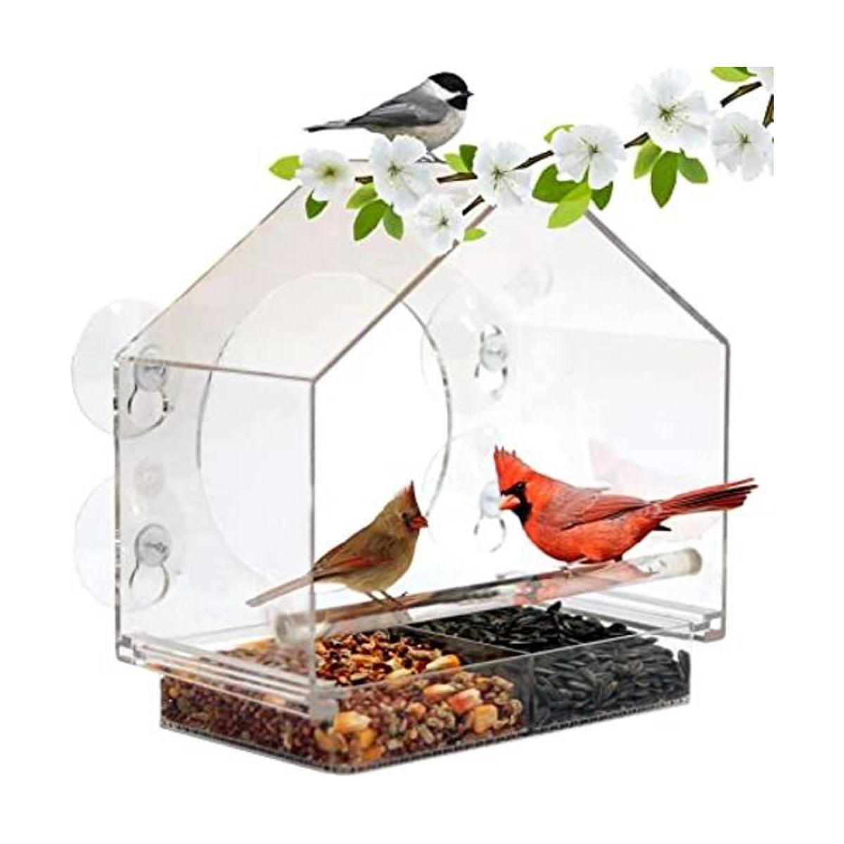Nature Everywhere. Comedero de aves para vidrio tamaño