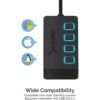 SABRENT Hub USB 3.0 de 4 puertos con interruptores de_5