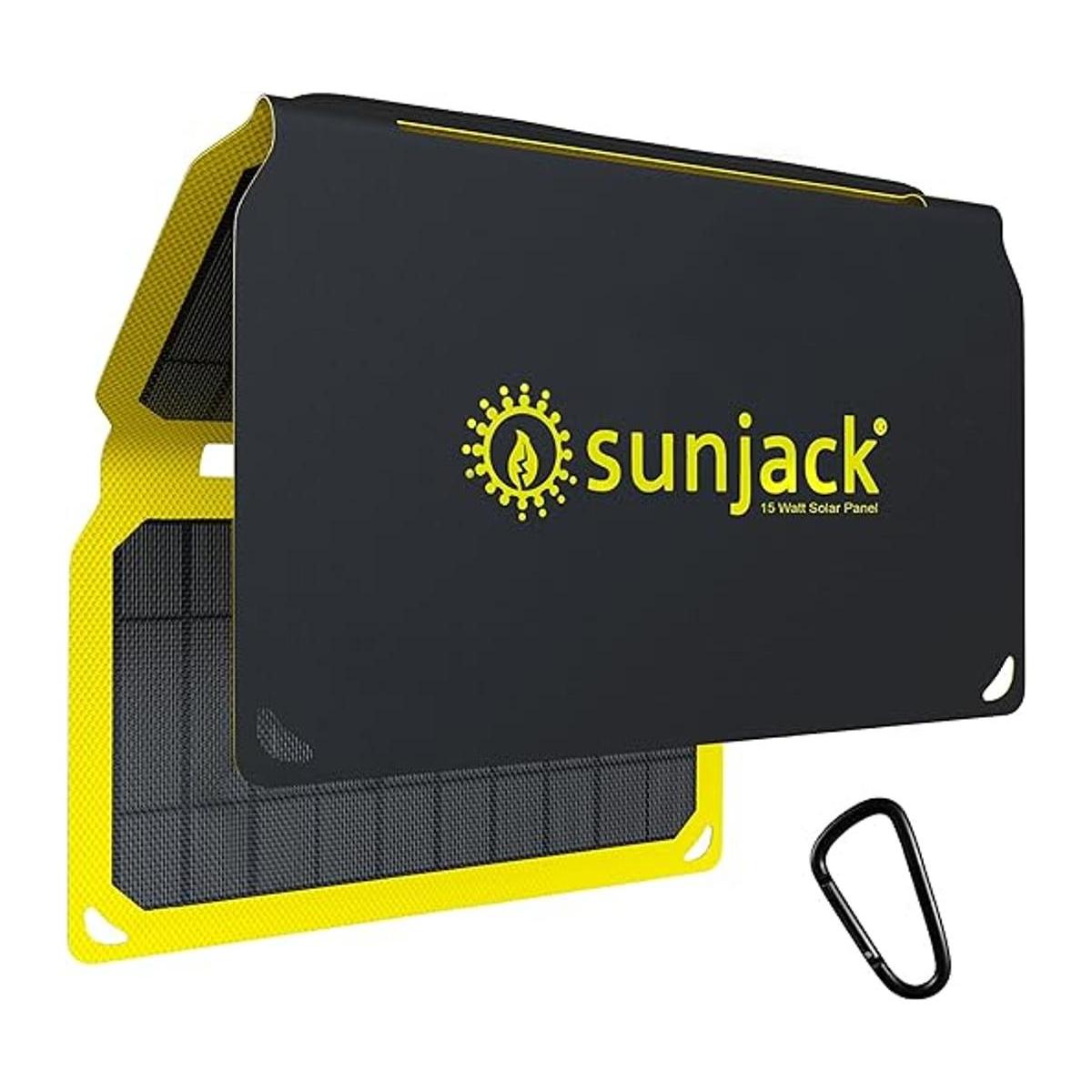 SunJack Cargador de panel solar monocristalino ETFE