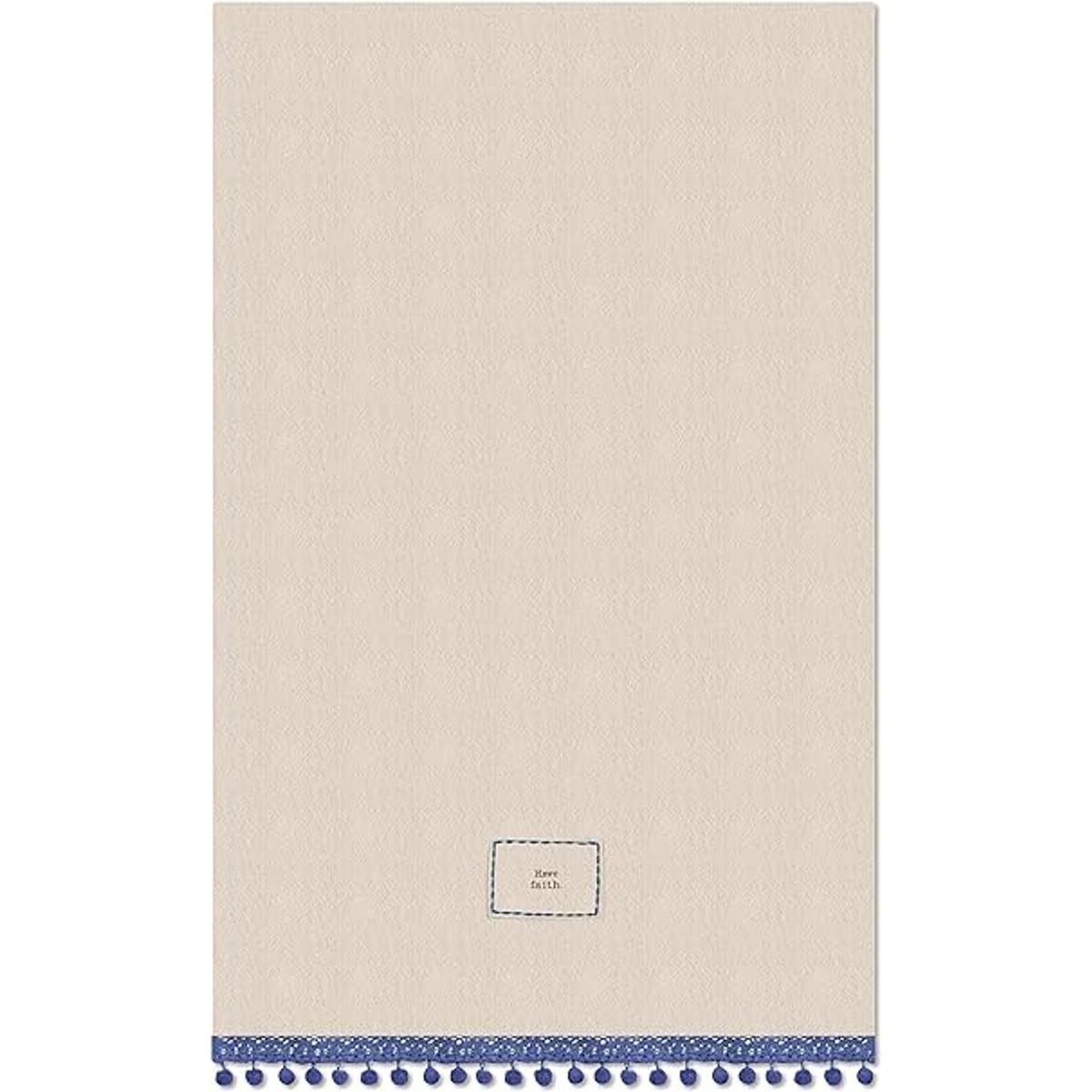 Heritage Lace clásico Pom Pom tener Fe toalla de té