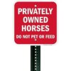 SmartSignK0140AL Privately Owned Horses Do Not Pet Or_5