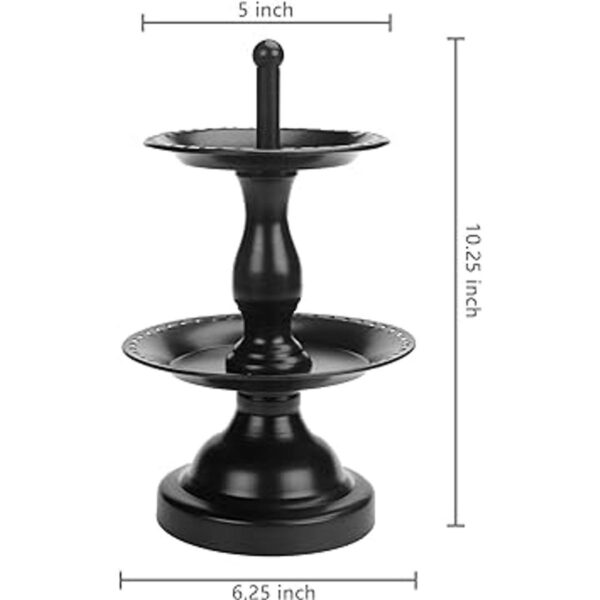 MyGift Soporte organizador de joyas de metal negro de 2_5