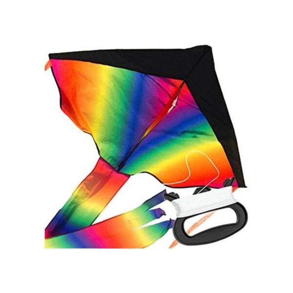Cometa grande deltaarcoiris línea de 200 pies fácil de_1