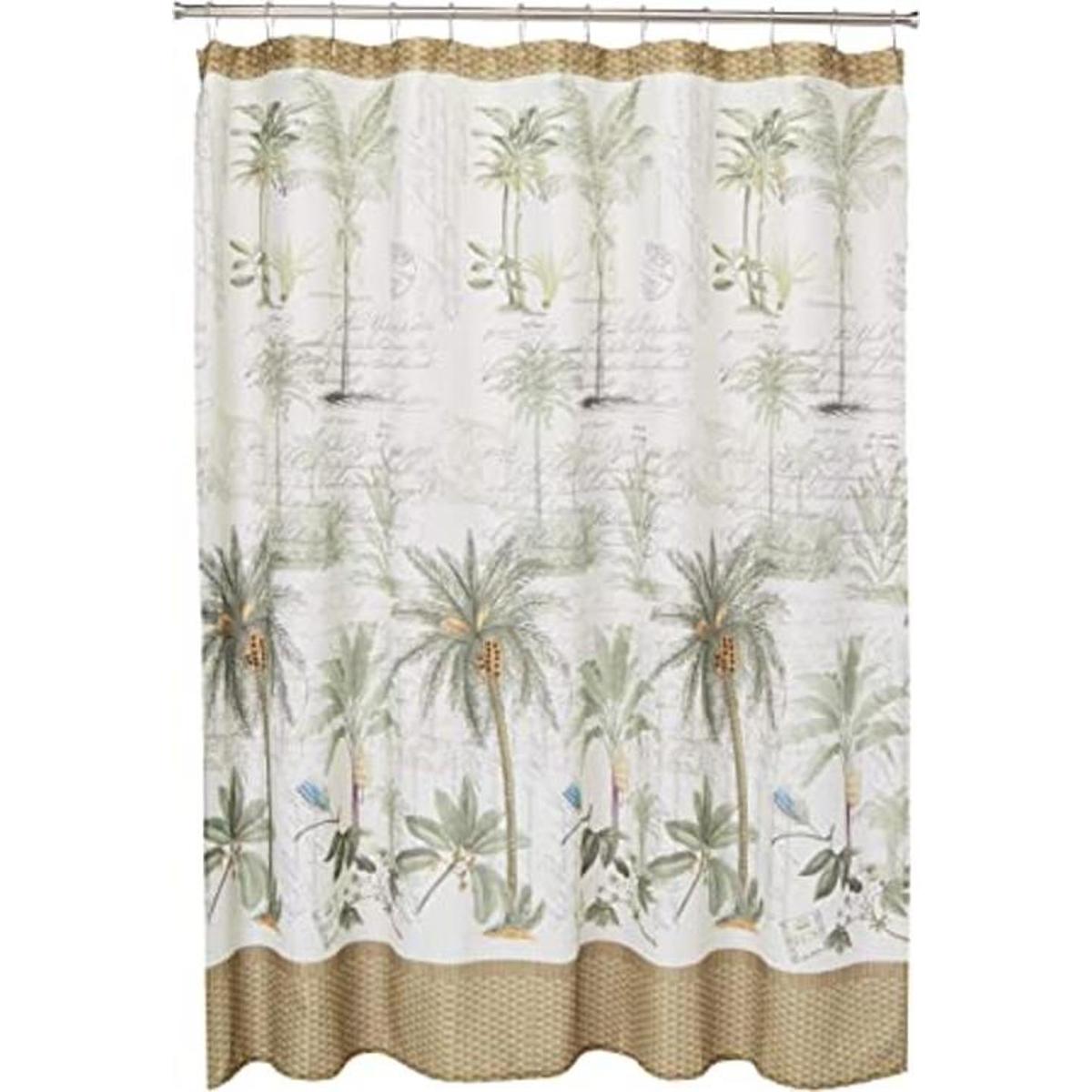 Avanti Linens Colony Palm Collection Cortina de ducha