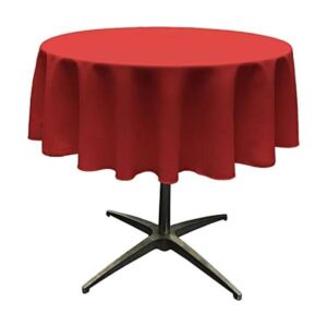 LA Linen Mantel redondo de popelina de poliéster de 51_1
