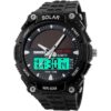 Fanmis Reloj de pulsera de cuarzo casual con energía solar_1
