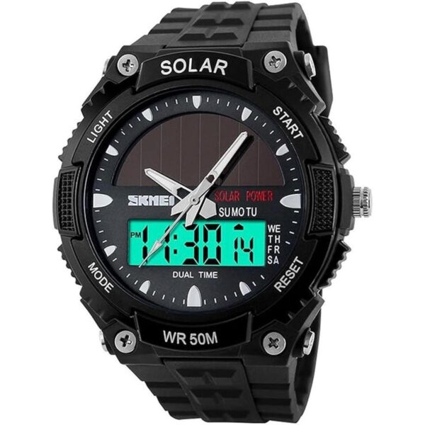 Fanmis Reloj de pulsera de cuarzo casual con energía solar_1