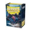Escudo de dragón negro mate 100 cartas mangas protectoras._2