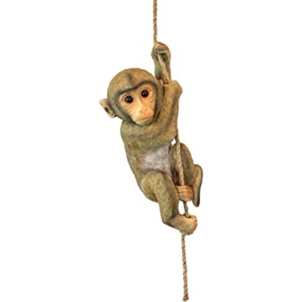 Design Toscano Estatua de Bebé Chimpancé colgando_1