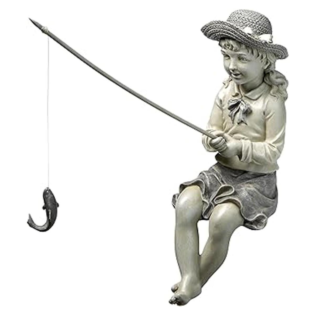 Design Toscano EU9305 Estatua de jardín de pesca para