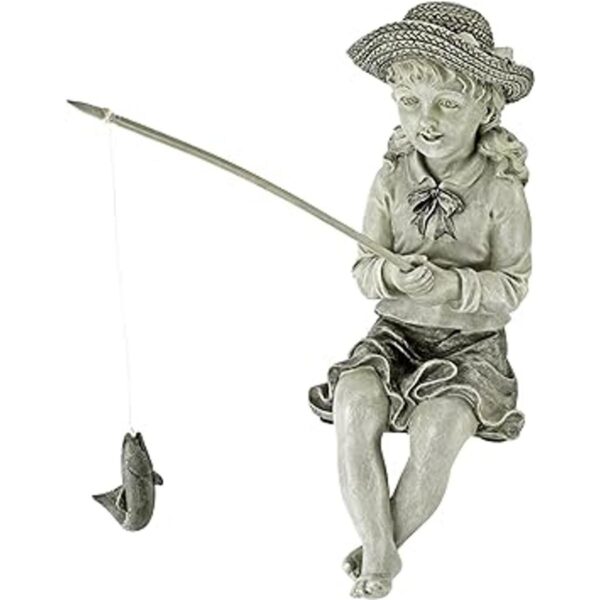 Design Toscano EU9305 Estatua de jardín de pesca para_2
