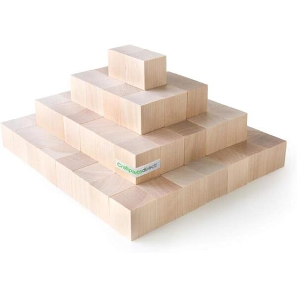 Cubos de madera de 12 pulgada Artesanía natural no