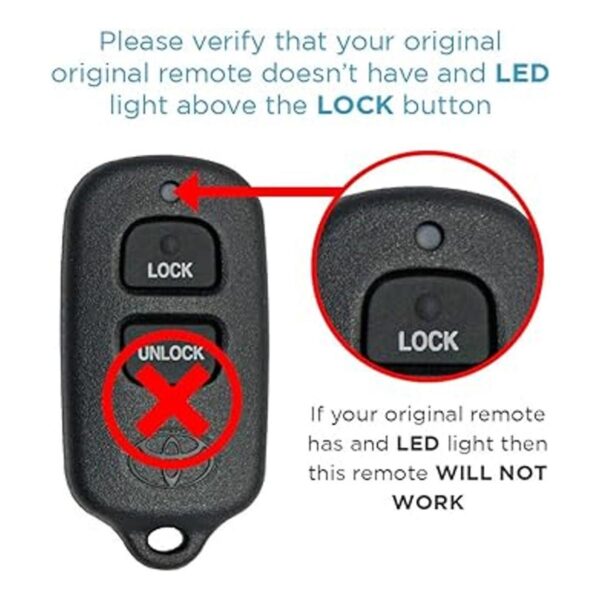 Keyless2Go Repuesto para llavero de coche con 3 botones_6