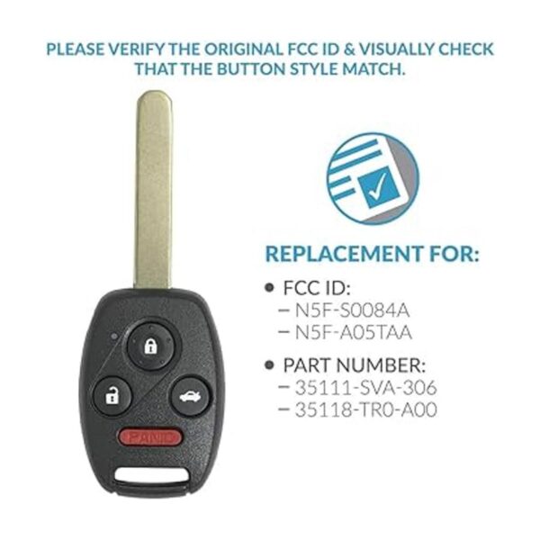 Keyless2Go N5FS0084A Repuesto de llave para auto para_4