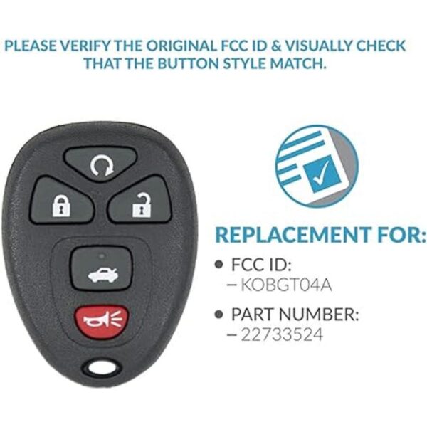 Reemplazo para control remoto 2 piezas Keyless2Go botón_4