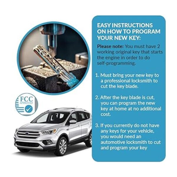 Keyless2Go Repuesto para 2 llaves de cabeza remota sin_5