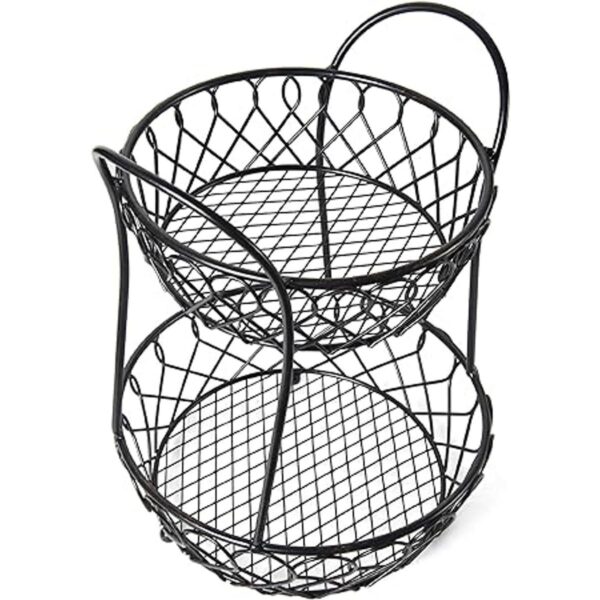Gourmet Basics by Mikasa Loop y Entramado 2tier cesta de_4