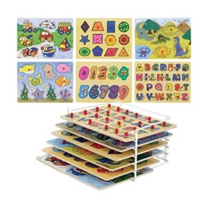 ETNA Madera Puzzles con alambre rack Organizador_1