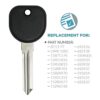 Keyless2Go juego de 2 llaves de repuesto modelo Circle_3