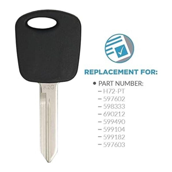 Keyless2Go juego de 2 llaves de repuesto modelo H72 para_4