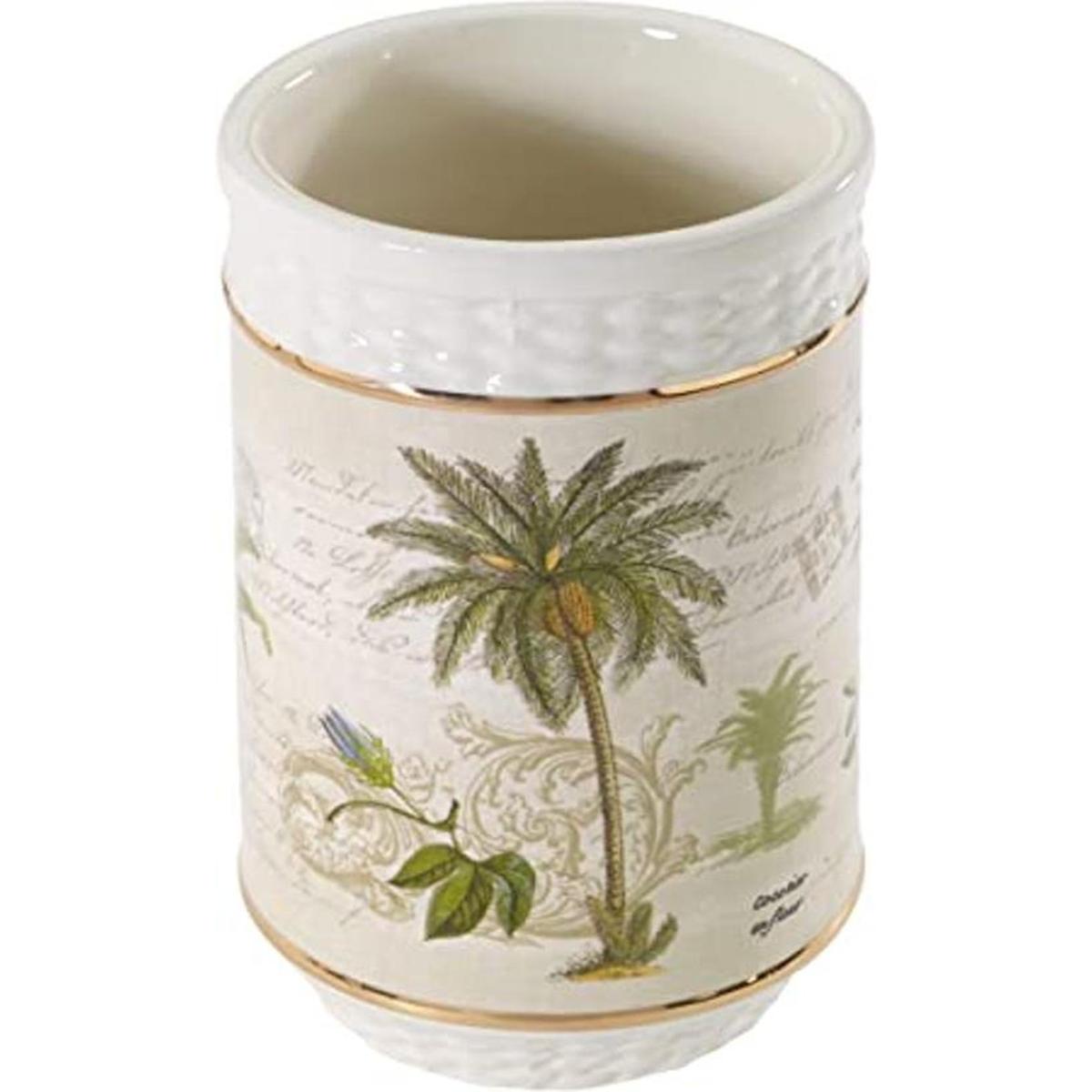 Avanti Linens Colony Palm Collection Vaso Marfil