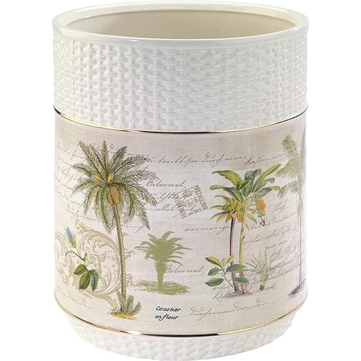 Avanti Linens Colony Palm Collection Basket Marfil