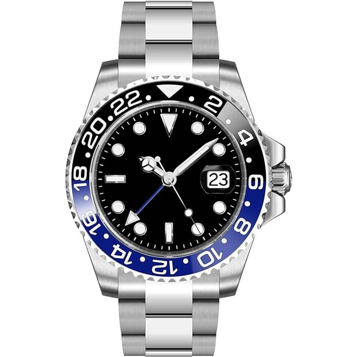 Fanmis GMT Master Reloj automático de cristal de zafiro