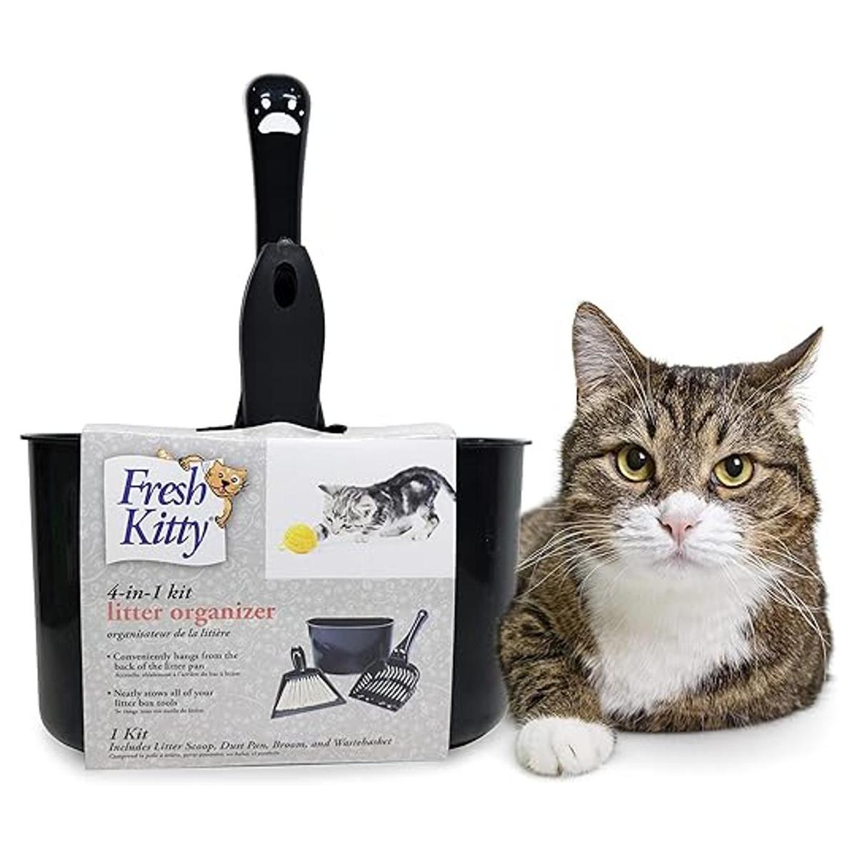 Fresh Kitty Kit de limpieza 4 en 1 organizador de caja de