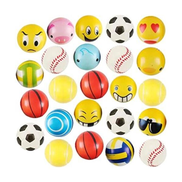 Juego de 24 mini bolas de espuma de poliuretano para