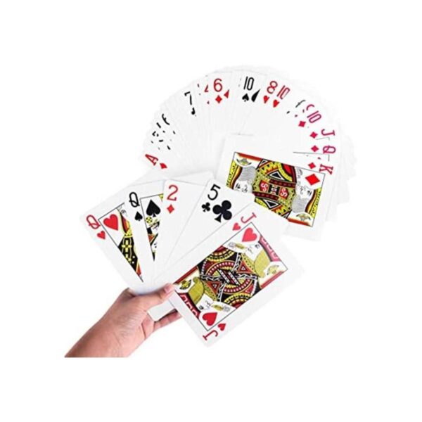 Baraja Jumbo cubierta de tarjetas grandes diversión en_1