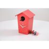 KOOKOO AnimalHouse rojo pequeño reloj de cuco con 5_6