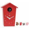 KOOKOO AnimalHouse rojo pequeño reloj de cuco con 5_1