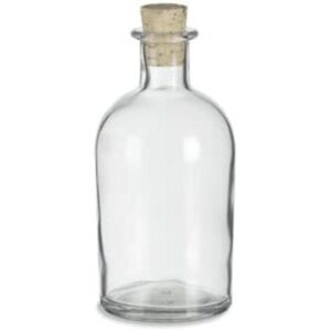 Nakpunar Botellón redondo de vidrio transparente 8.5 oz_1