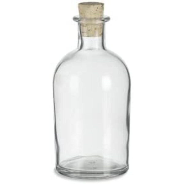 Nakpunar Botellón redondo de vidrio transparente 8.5 oz_1