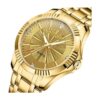 Reloj de acero inóxidable dorado con cristales estilo