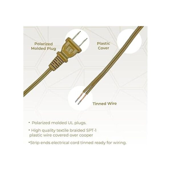 Royal Designs Cable de lámpara de 8 pies. CO1001AGL82_3